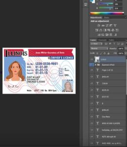 Illinois Drivers License Template – PSD Photoshop File