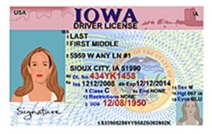Iowa Drivers License Template – PSD Photoshop File
