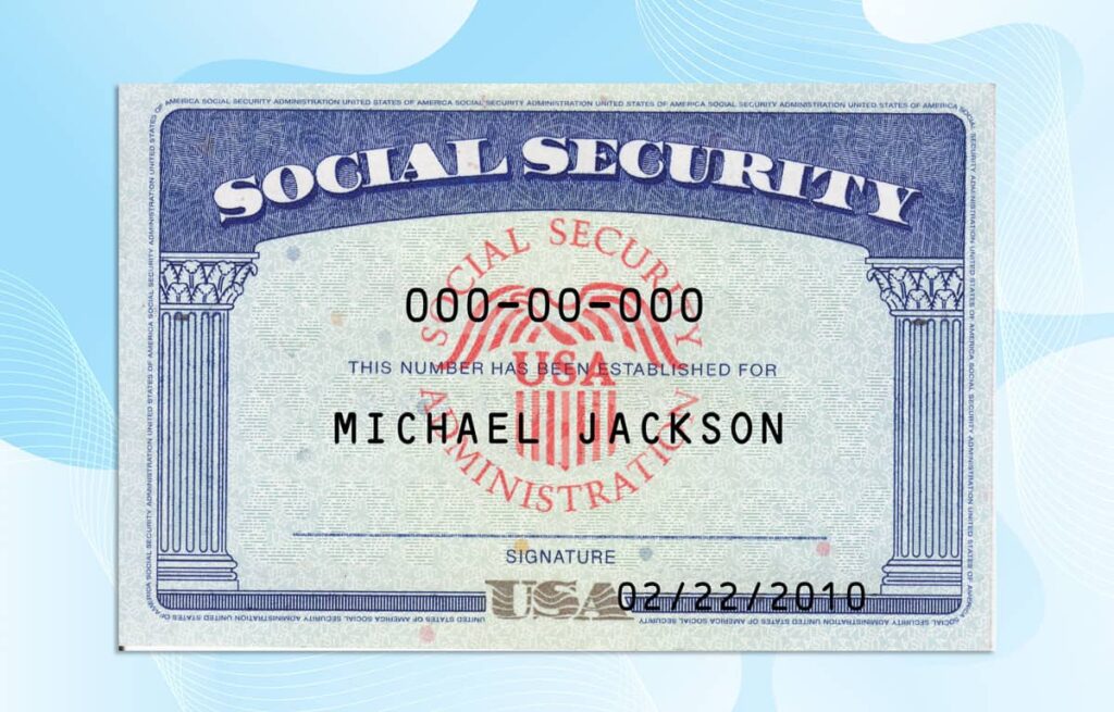 USA Social Security Card Template (SSN) - PSD File