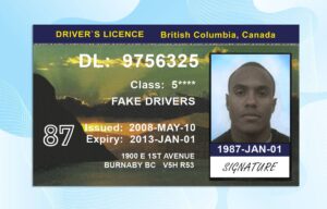 Editable British Columbia Drivers License Template