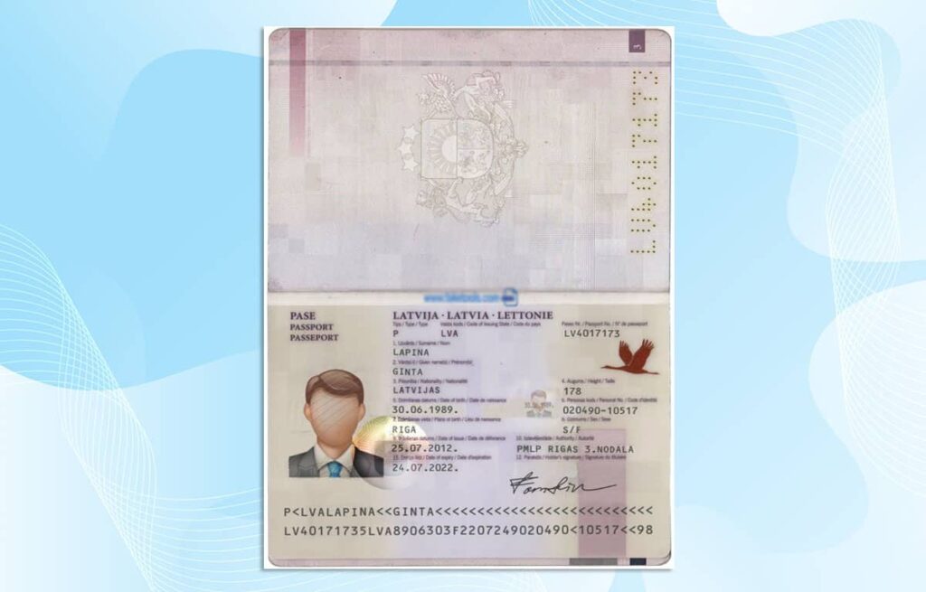 Latvia Passport Template – PSD Photoshop File