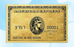 Editable American Express Gold Credit Card PSD Template