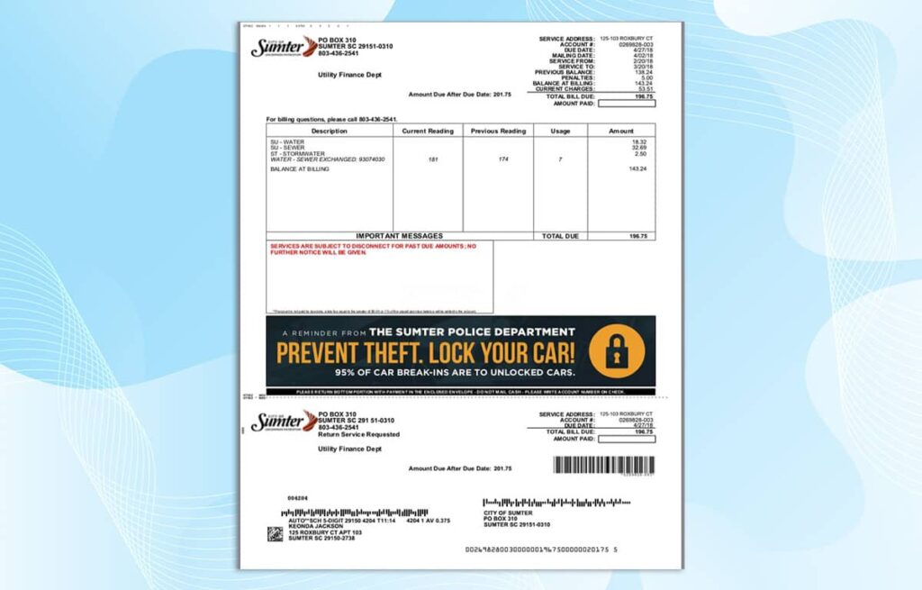 Utility Bill Template Editable PSD Templates