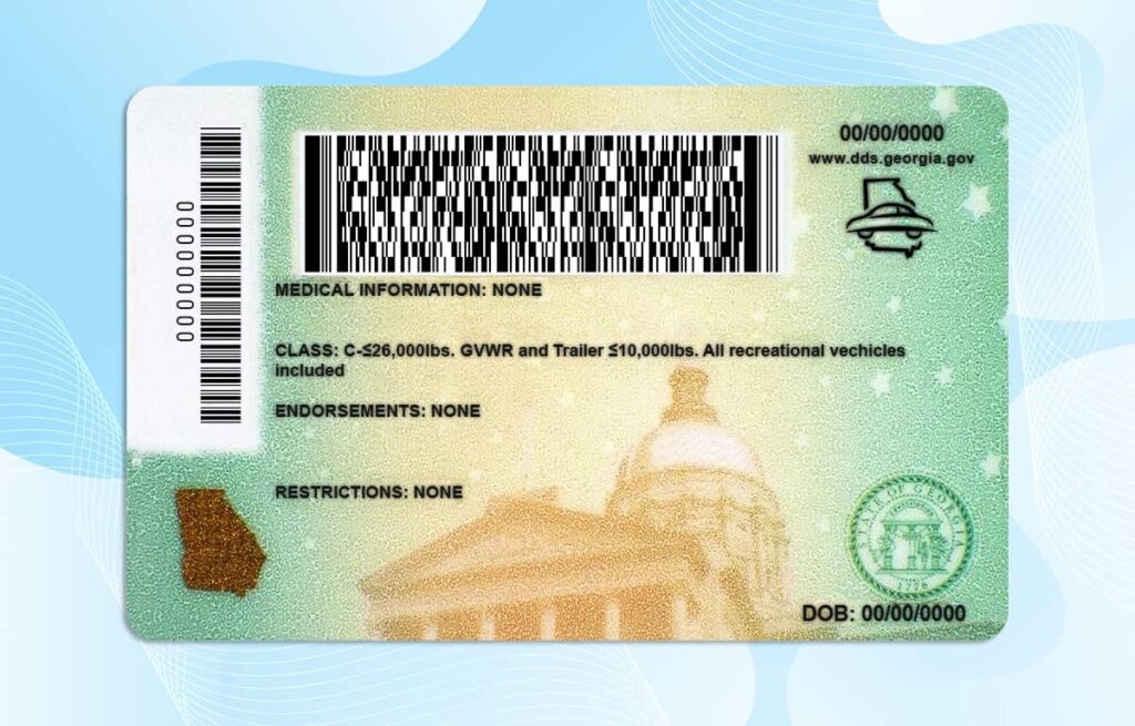 Georgia Drivers License Template (V2) PSD Photoshop File Georgia Drivers License Template (V2) PSD Photoshop File