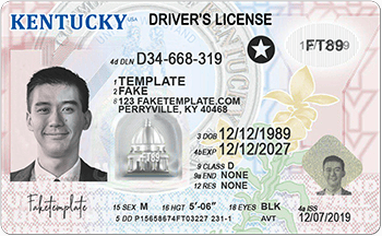 Kentucky Drivers License Template (New Edition) – Photoshop File