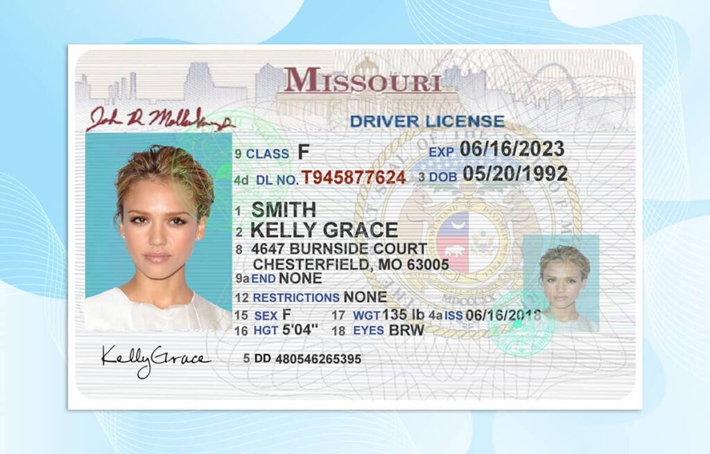 Missouri Drivers License Template (New Edition) – Photoshop File